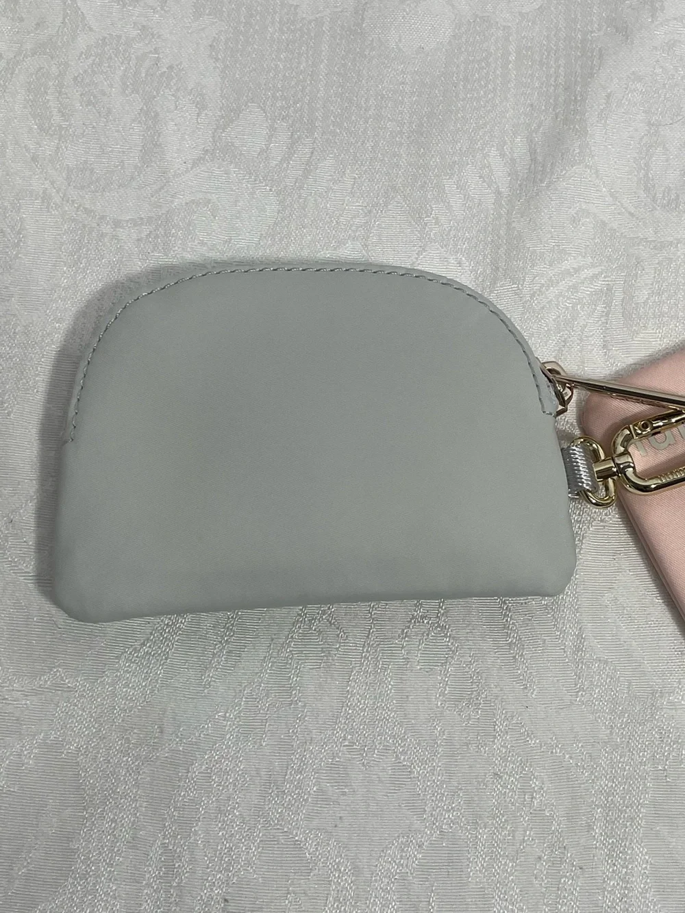 Lululemon NWT Dual Pouch Wristlet in Pink and Light Gray